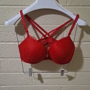 Victoria's Secret Strappy Red Lace Bra